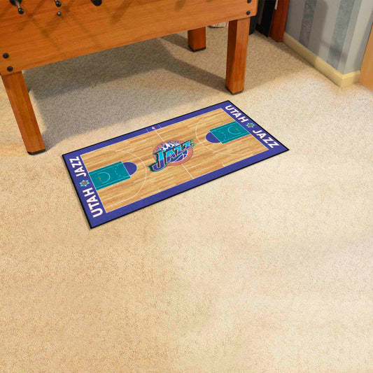 NBA Retro Utah Jazz Court Runner Rug - 24in. x 44in. - Utah Jazz