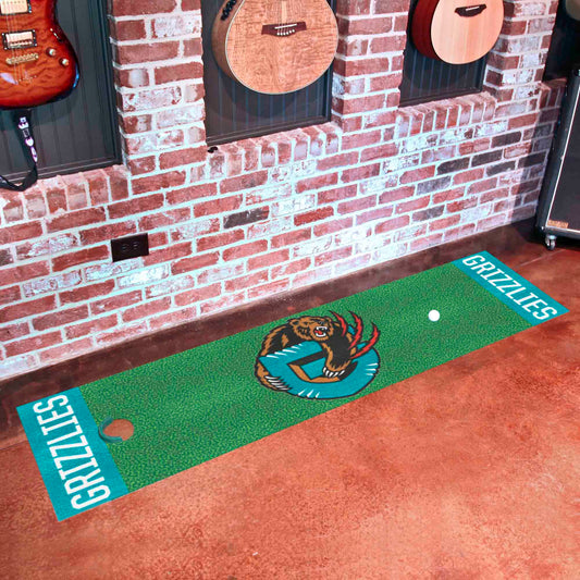 NBA Retro Vancouver Grizzlies Putting Green Mat - 1.5ft. x 6ft. - Vancouver Grizzlies
