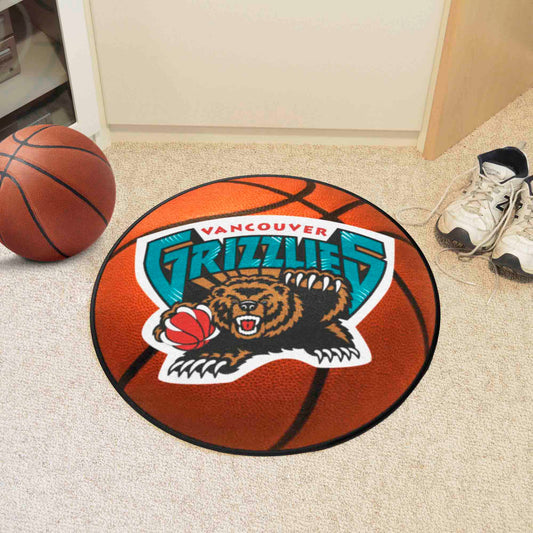 NBA Retro Vancouver Grizzlies Basketball Rug - 27in. Diameter - Vancouver Grizzlies