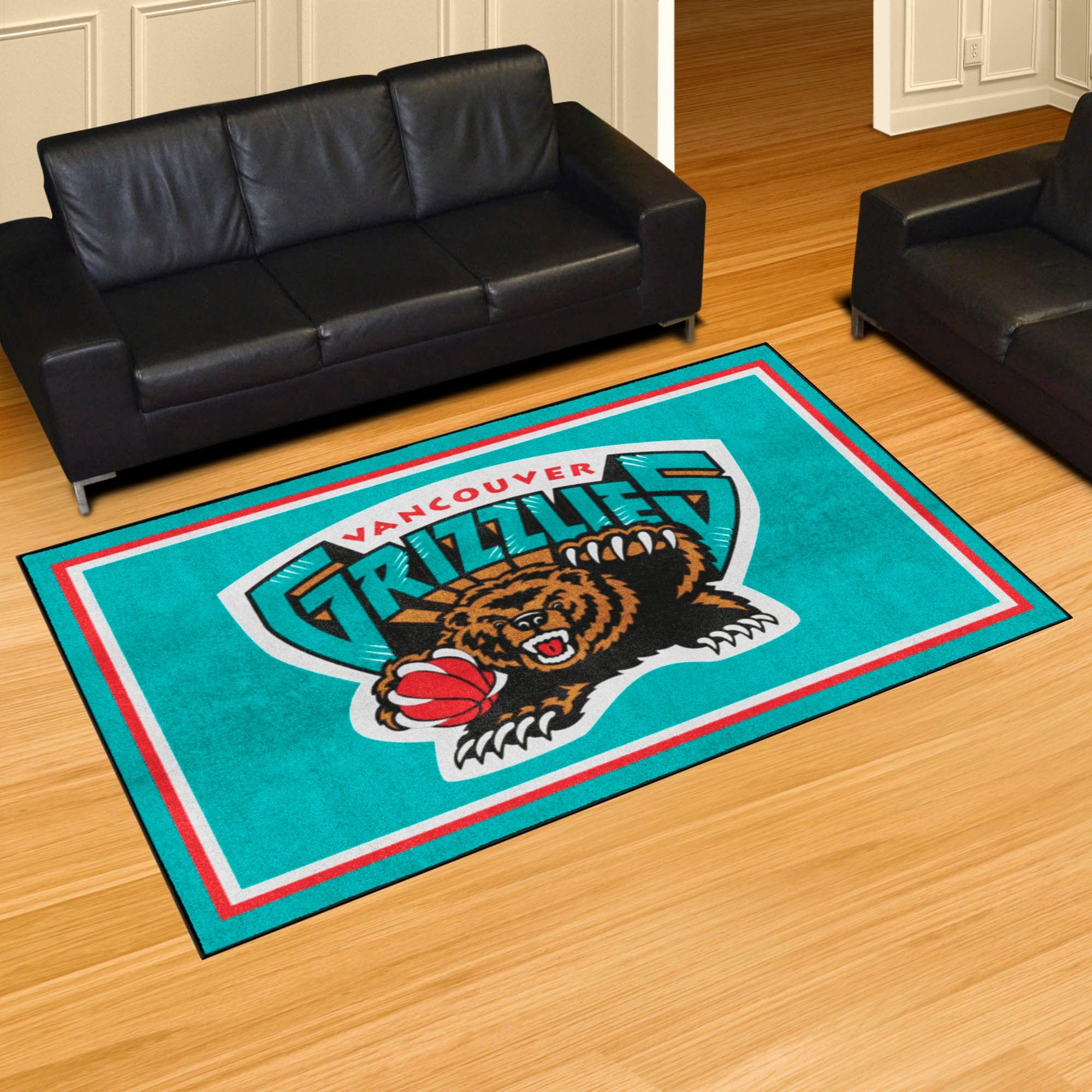 NBA Retro Vancouver Grizzlies 5ft. x 8 ft. Plush Area Rug - Vancouver Grizzlies