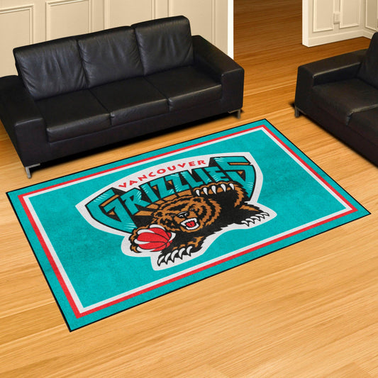 NBA Retro Vancouver Grizzlies 5ft. x 8 ft. Plush Area Rug - Vancouver Grizzlies