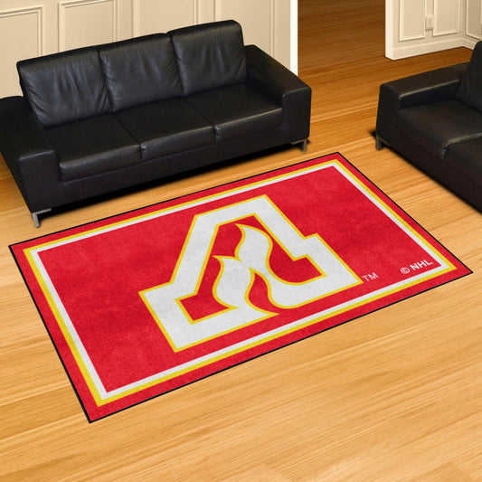 NHLRETRO Atlanta Flames 5ft. x 8 ft. Plush Area Rug - Atlanta Flames