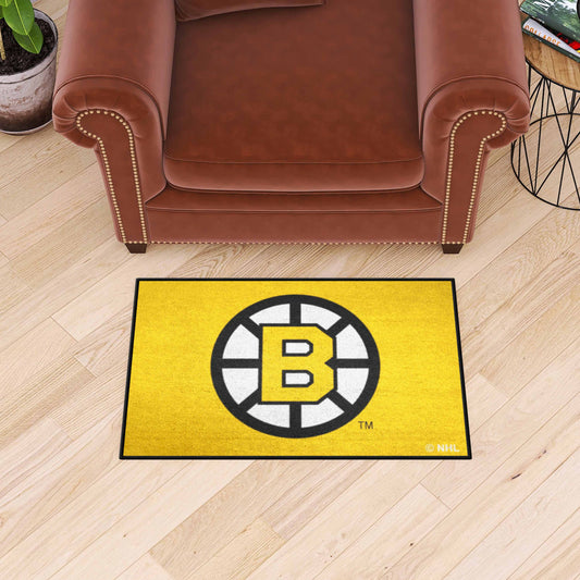 Retro NHL Boston Bruins Starter Mat Accent Rug - 19in. x 30in. - Boston Bruins