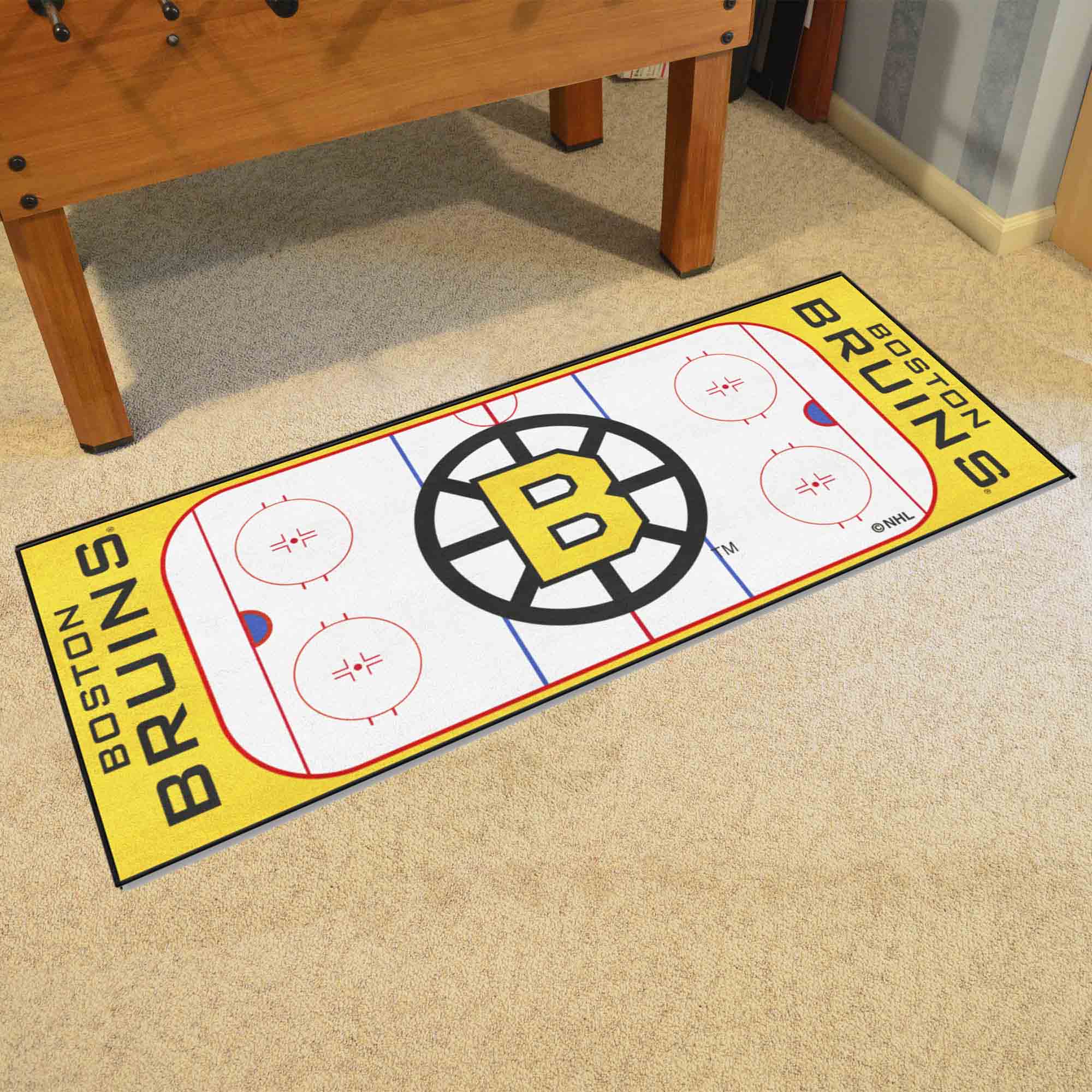 Retro NHL Boston Bruins Rink Runner - 30in. x 72in. - Boston Bruins