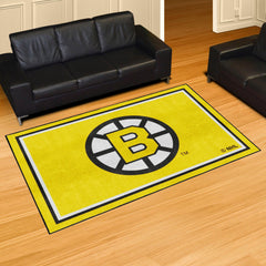 Retro NHL Boston Bruins 5ft. x 8 ft. Plush Area Rug - Boston Bruins