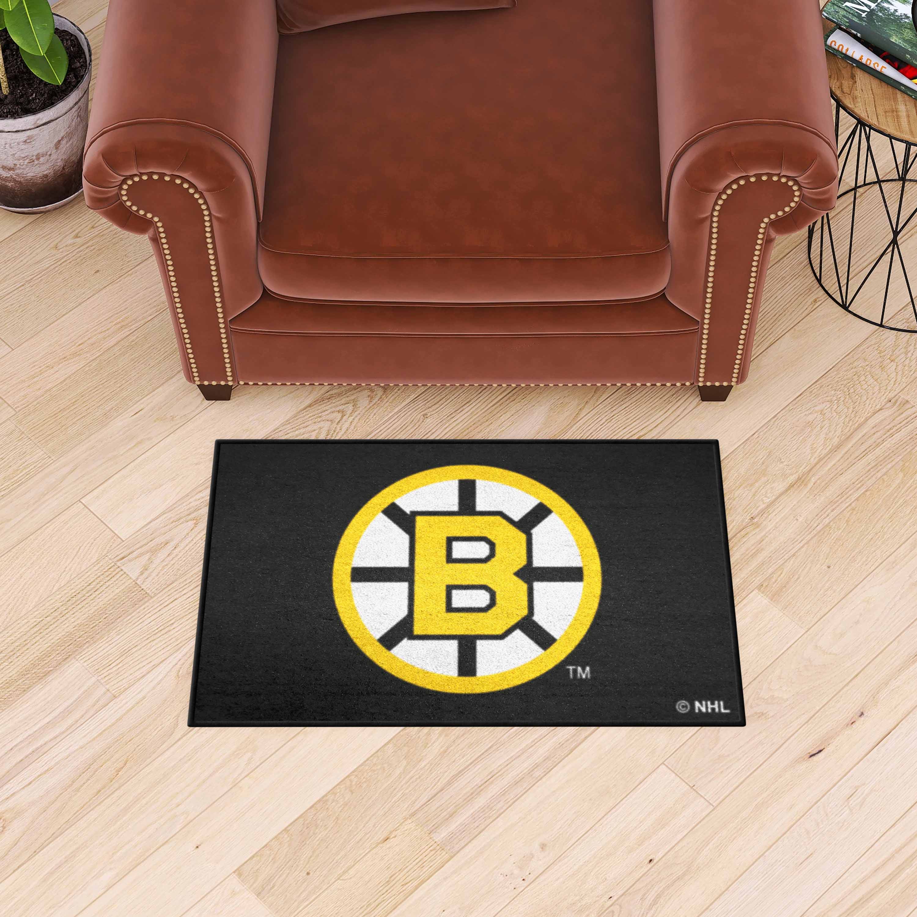 Retro NHL Boston Bruins Starter Mat Accent Rug - 19in. x 30in. - Boston Bruins