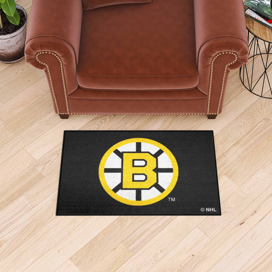 Retro NHL Boston Bruins Starter Mat Accent Rug - 19in. x 30in. - Boston Bruins