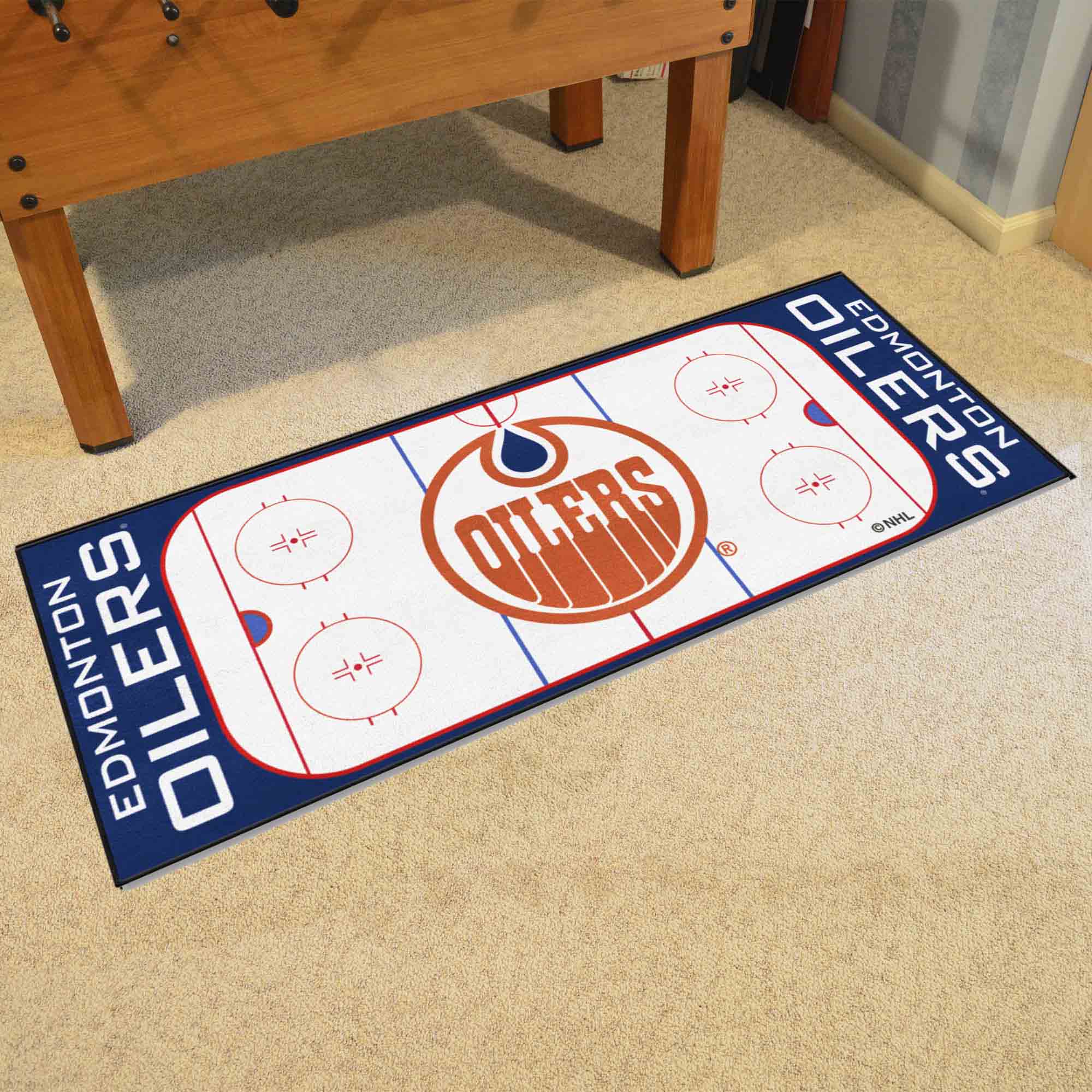 NHLRETRO Edmonton Oilers Rink Runner - 30in. x 72in. - Edmonton Oilers