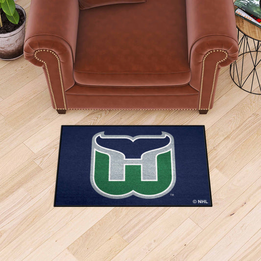 Retro NHL Hartford Whalers Starter Mat Accent Rug - 19in. x 30in. - Hartford Whalers