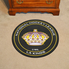 Retro NHL Los Angeles Kings Hockey Puck Rug - 27in. Diameter - Los Angeles Kings