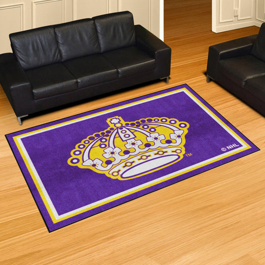 Retro NHL Los Angeles Kings 5ft. x 8 ft. Plush Area Rug - Los Angeles Kings