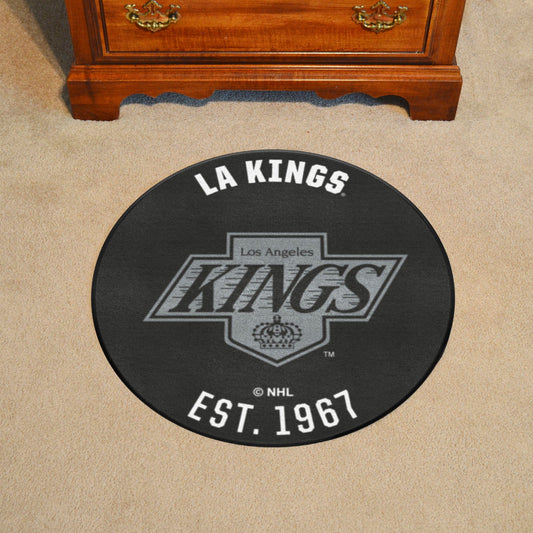 Retro NHL Los Angeles Kings Roundel Rug - 27in. Diameter - Los Angeles Kings