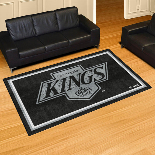 Retro NHL Los Angeles Kings 5ft. x 8 ft. Plush Area Rug - Los Angeles Kings
