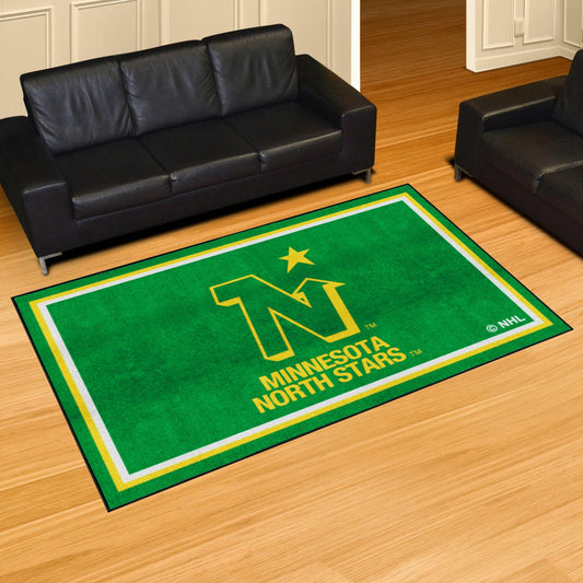 NHLRETRO Minnesota North Stars 5ft. x 8 ft. Plush Area Rug - Minnesota North Stars