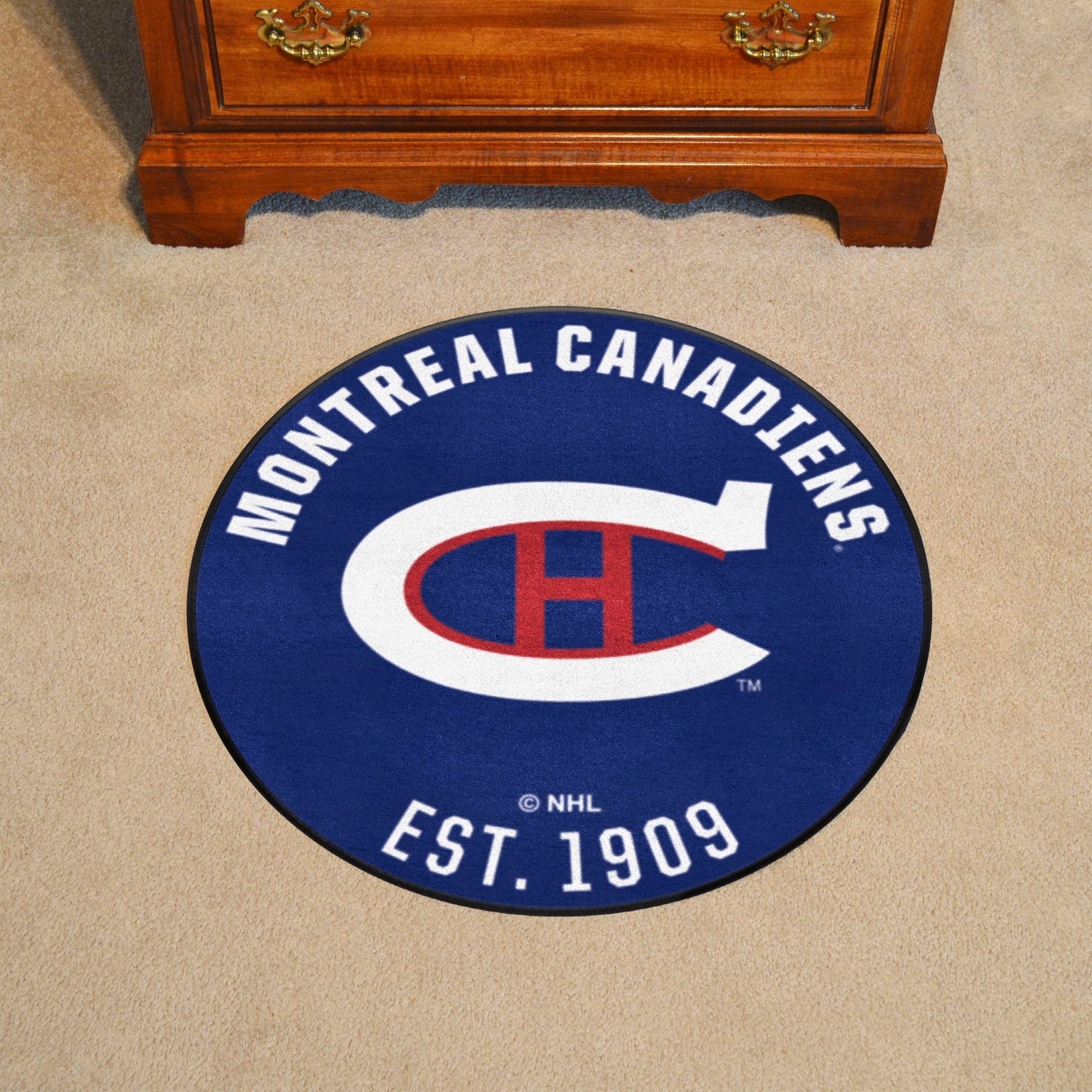 NHLRETRO Montreal Canadiens Roundel Rug - 27in. Diameter - Montreal Canadiens