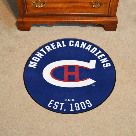 NHLRETRO Montreal Canadiens Roundel Rug - 27in. Diameter - Montreal Canadiens