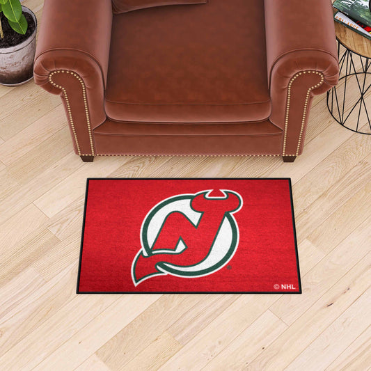 NHLRETRO New Jersey Devils Starter Mat Accent Rug - 19in. x 30in. - New Jersey Devils