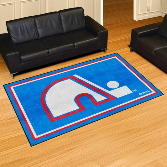 NHLRETRO Quebec Nordiques 5ft. x 8 ft. Plush Area Rug - Quebec Nordiques