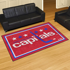 NHLRETRO Washington Capitals 5ft. x 8 ft. Plush Area Rug - Washington Capitals
