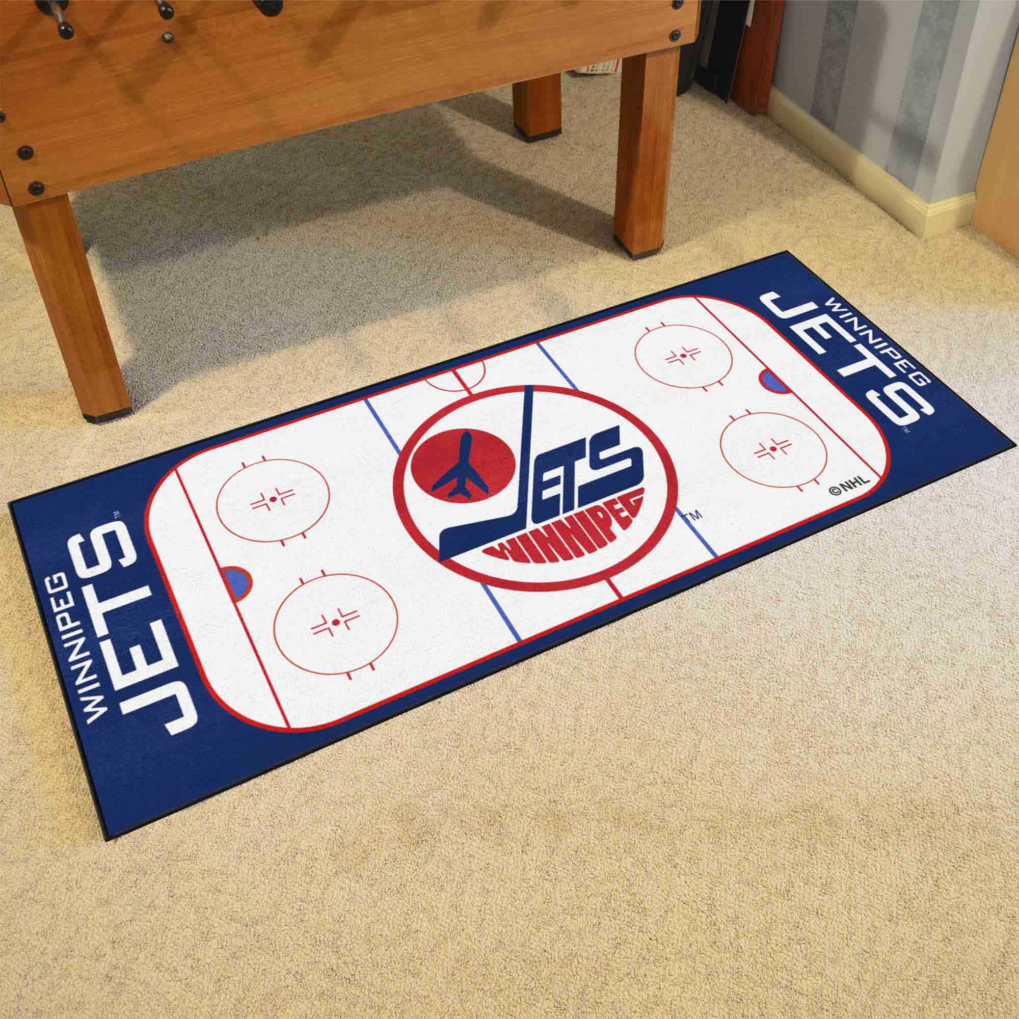 Retro NHL Winnipeg Jets Rink Runner - 30in. x 72in. - Winnipeg Jets