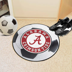 Alabama Crimson Tide Soccer Ball Rug, Round Logo - 27in. Diameter - Alabama