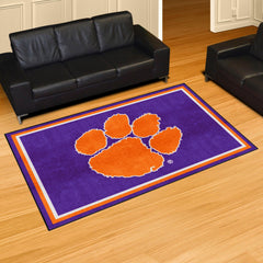 Clemson Tigers 5ft. x 8 ft. Plush Area Rug, Purple - Clemson