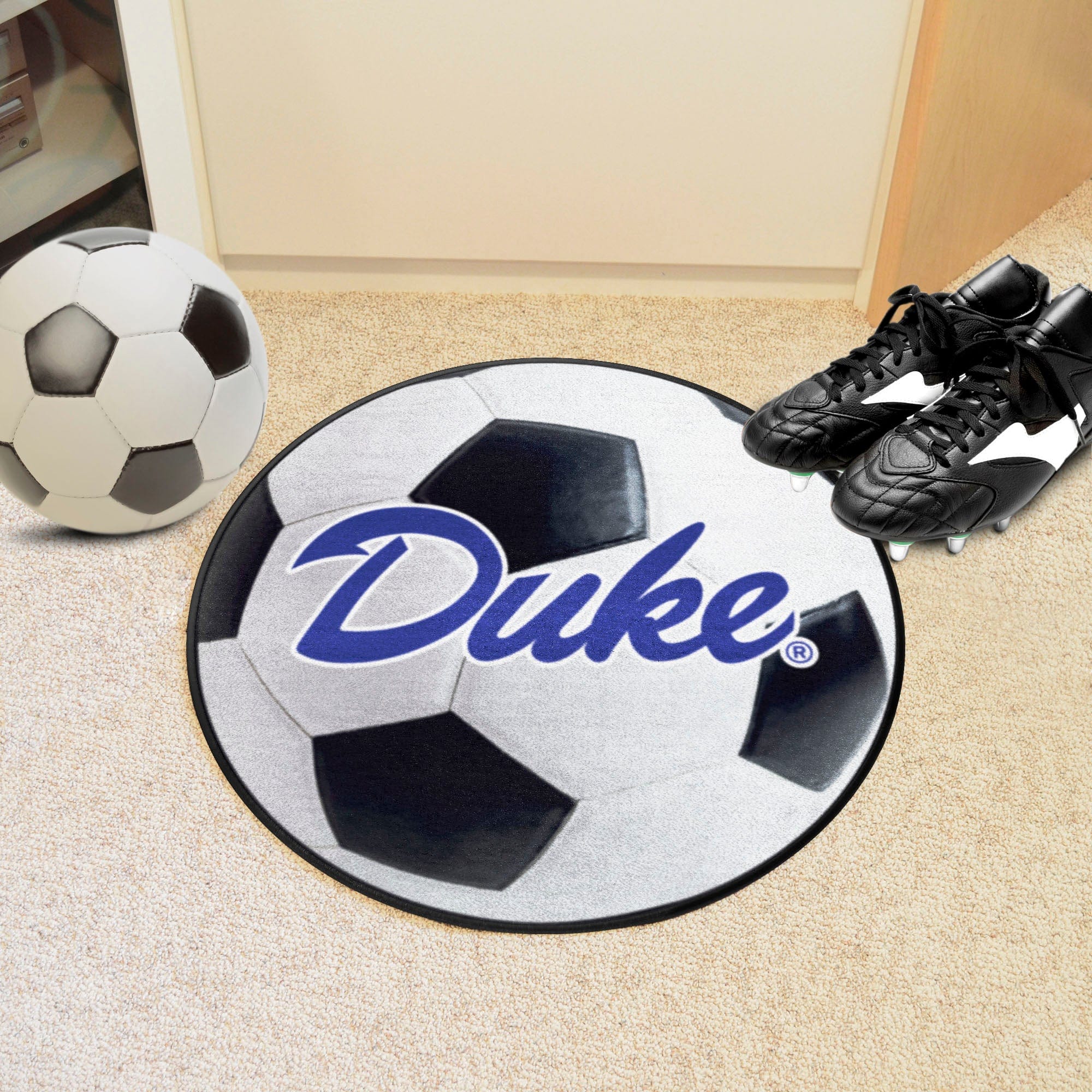 Duke Blue Devils Soccer Ball Rug - 27in. Diameter - Duke