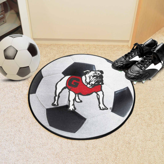 Georgia Bulldogs Soccer Ball Rug - 27in. Diameter - Georgia