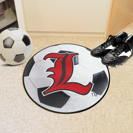 Louisville Cardinals Soccer Ball Rug - 27in. Diameter - Louisville