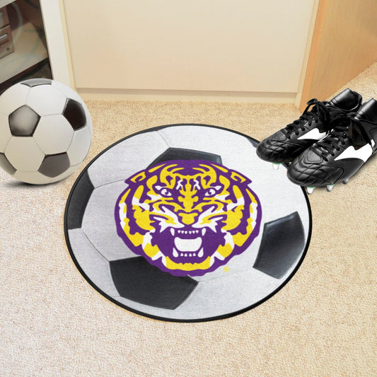 LSU Tigers Soccer Ball Rug - 27in. Diameter - LSU
