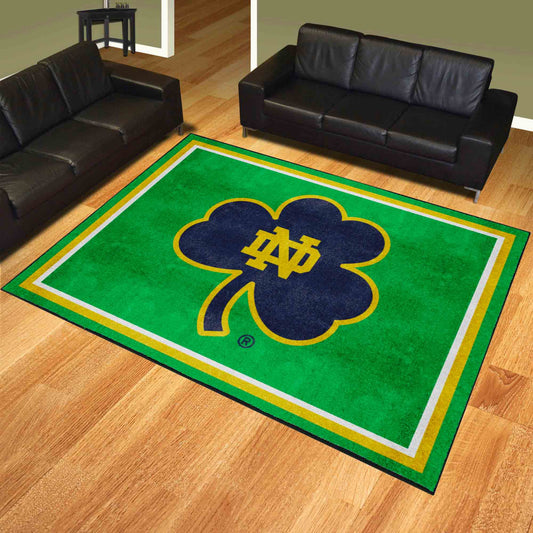 Notre Dame Fighting Irish 8ft. x 10 ft. Plush Area Rug, Clover Logo - Notre Dame