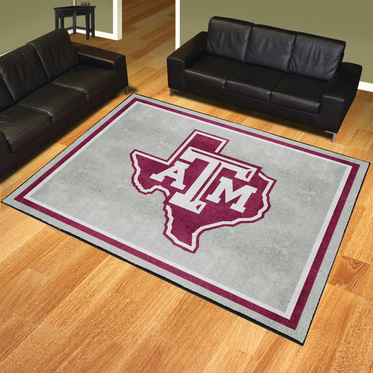Texas A&M Aggies 8ft. x 10 ft. Plush Area Rug, Gary - Texas A&M