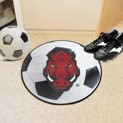 Arkansas Razorbacks Soccer Ball Rug - 27in. Diameter - Arkansas