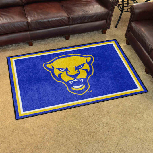 Pitt Panthers 4ft. x 6ft. Plush Area Rug, Panther Logo - Pitt