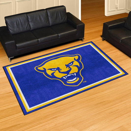 Pitt Panthers 5ft. x 8 ft. Plush Area Rug, Panther Logo - Pitt