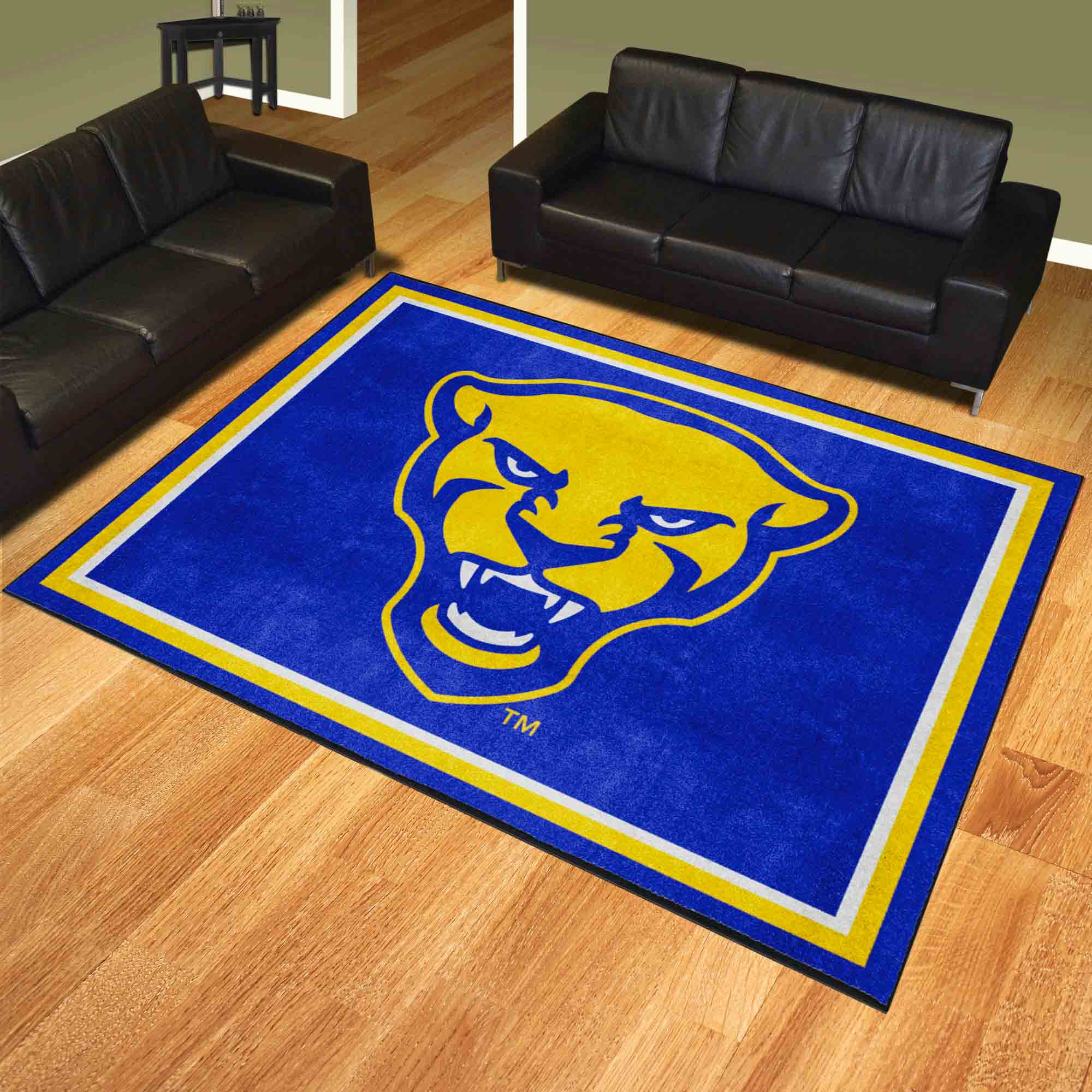 Pitt Panthers 8ft. x 10 ft. Plush Area Rug, Panther Logo - Pitt