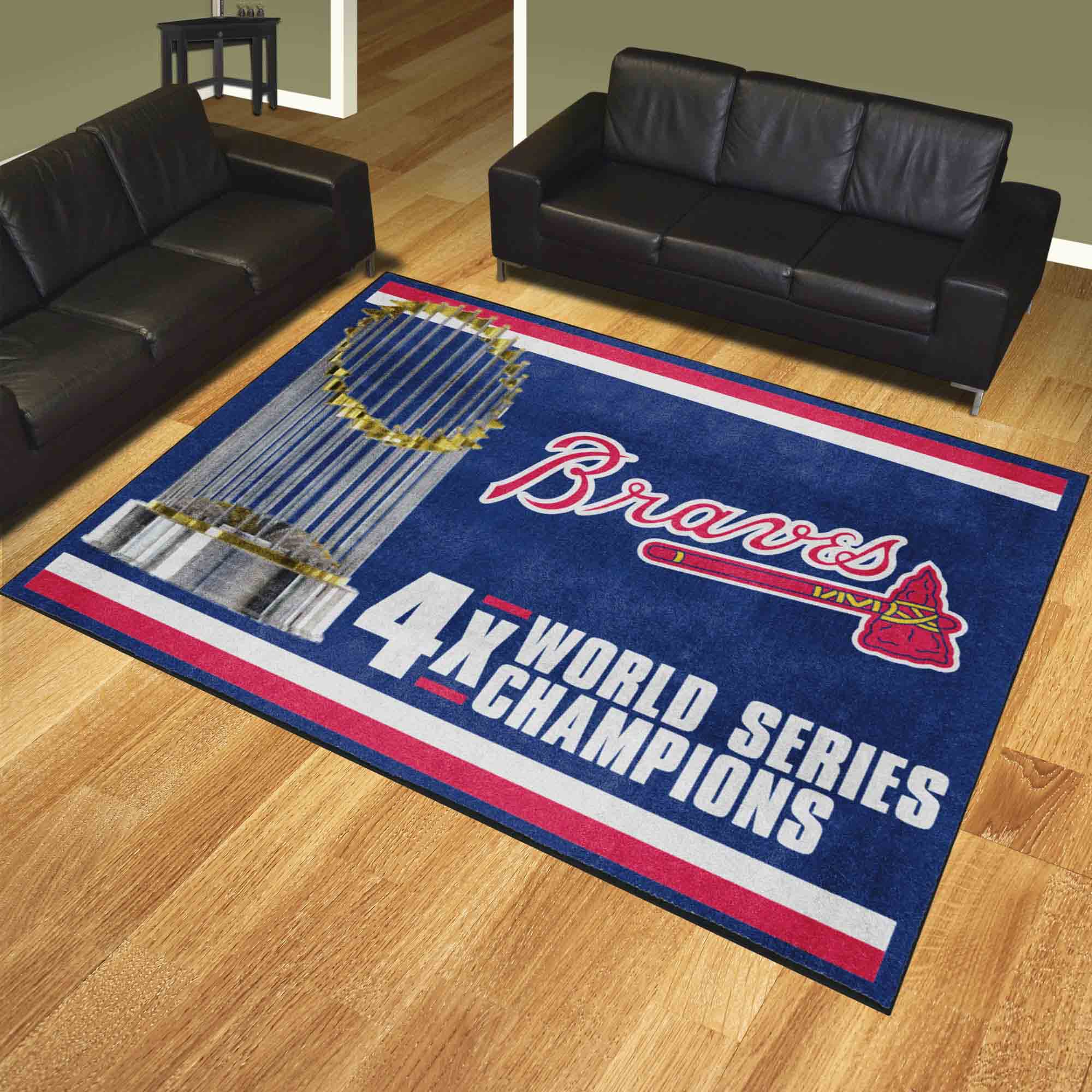 Atlanta Braves Dynasty 8ft. x 10 ft. Plush Area Rug - Atlanta Braves