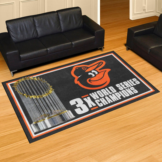 Baltimore Orioles Dynasty 5ft. x 8 ft. Plush Area Rug - Baltimore Orioles