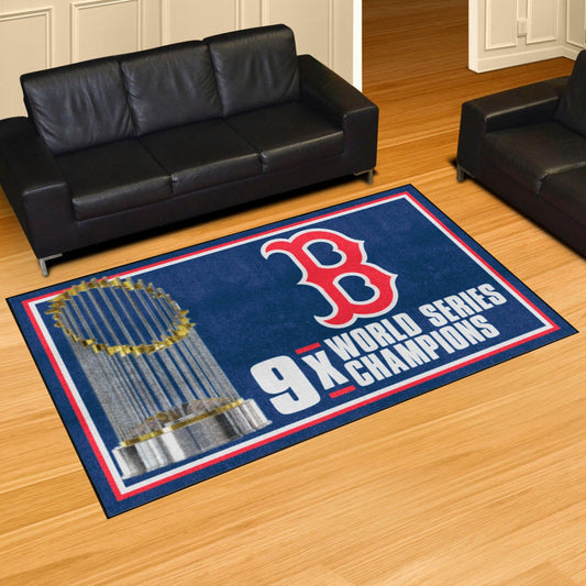 Boston Red Sox Dynasty 5ft. x 8 ft. Plush Area Rug - Boston Red Sox