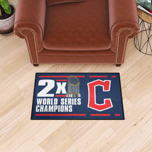 Cleveland Guardians Dynasty Starter Mat Accent Rug - 19in. x 30in. - Cleveland Guardians