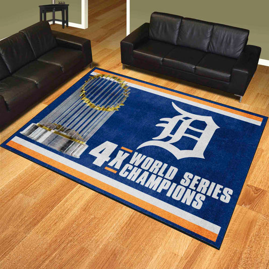 Detroit Tigers Dynasty 8ft. x 10 ft. Plush Area Rug - Detroit Tigers