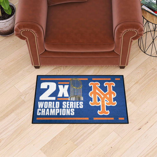 New York Mets Dynasty Starter Mat Accent Rug - 19in. x 30in. - New York Mets