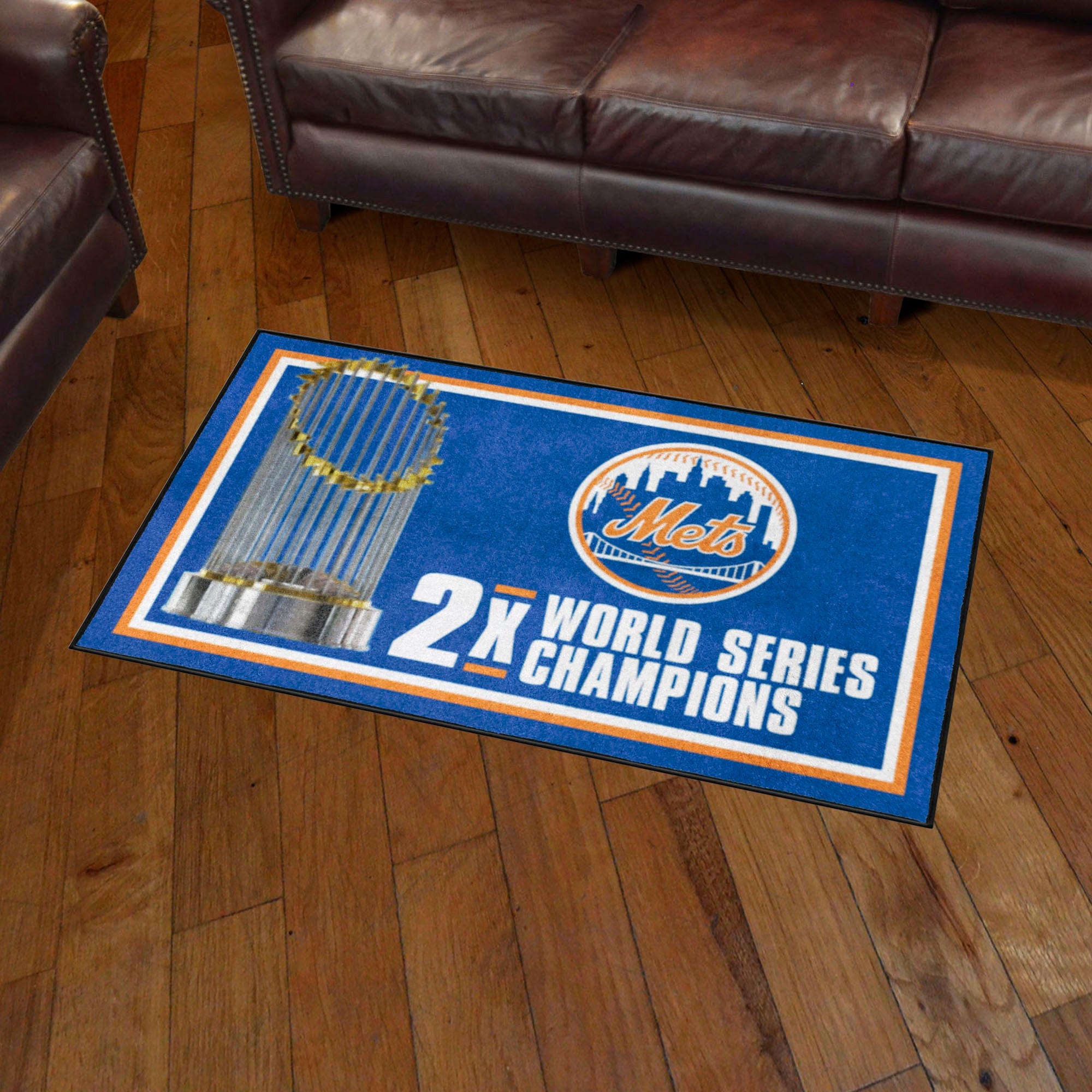 New York Mets Dynasty 3ft. x 5ft. Plush Area Rug - New York Mets