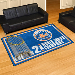 New York Mets Dynasty 5ft. x 8 ft. Plush Area Rug - New York Mets
