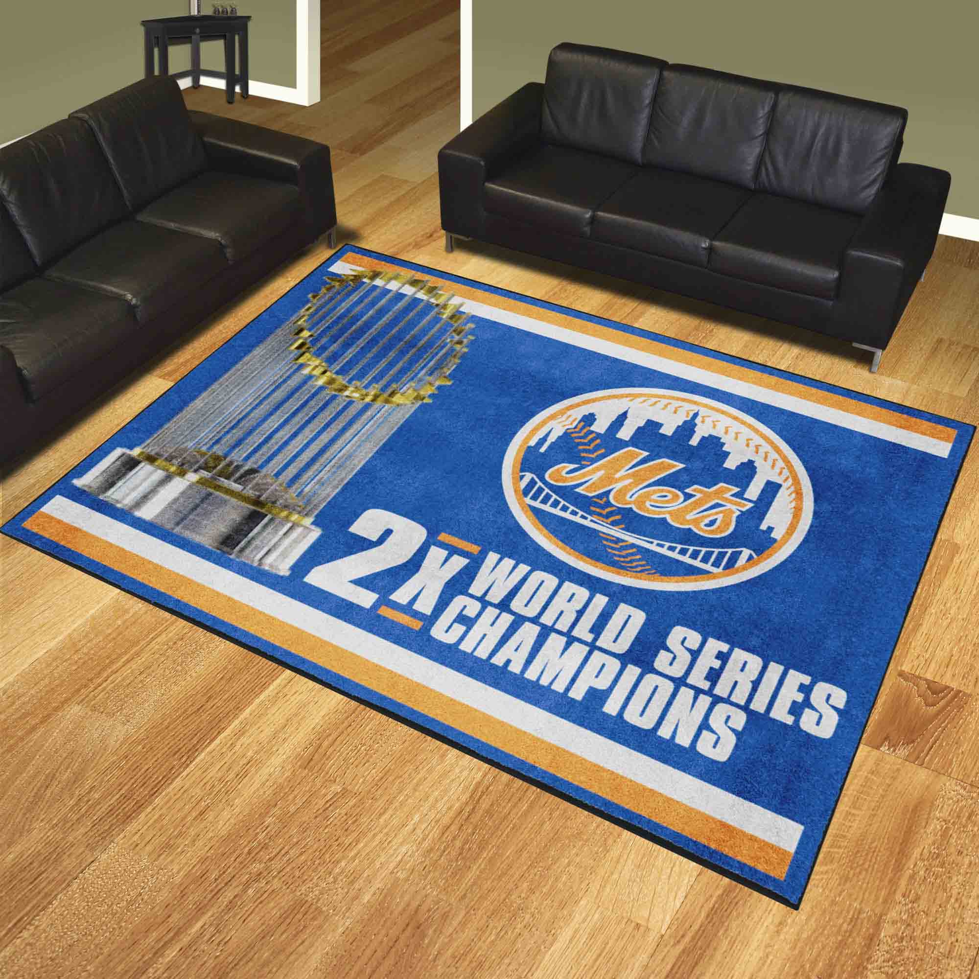 New York Mets Dynasty 8ft. x 10 ft. Plush Area Rug - New York Mets