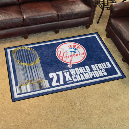 New York Yankees Dynasty 4ft. x 6ft. Plush Area Rug - New York Yankees
