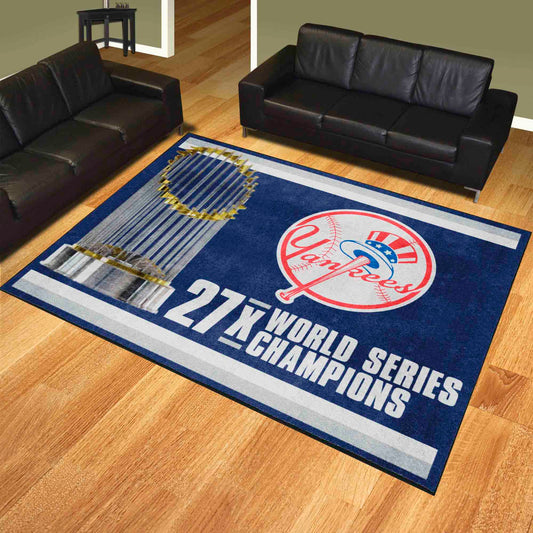New York Yankees Dynasty 8ft. x 10 ft. Plush Area Rug - New York Yankees
