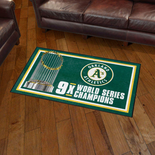Oakland Athletics Dynasty 3ft. x 5ft. Plush Area Rug - Oakland Athletics