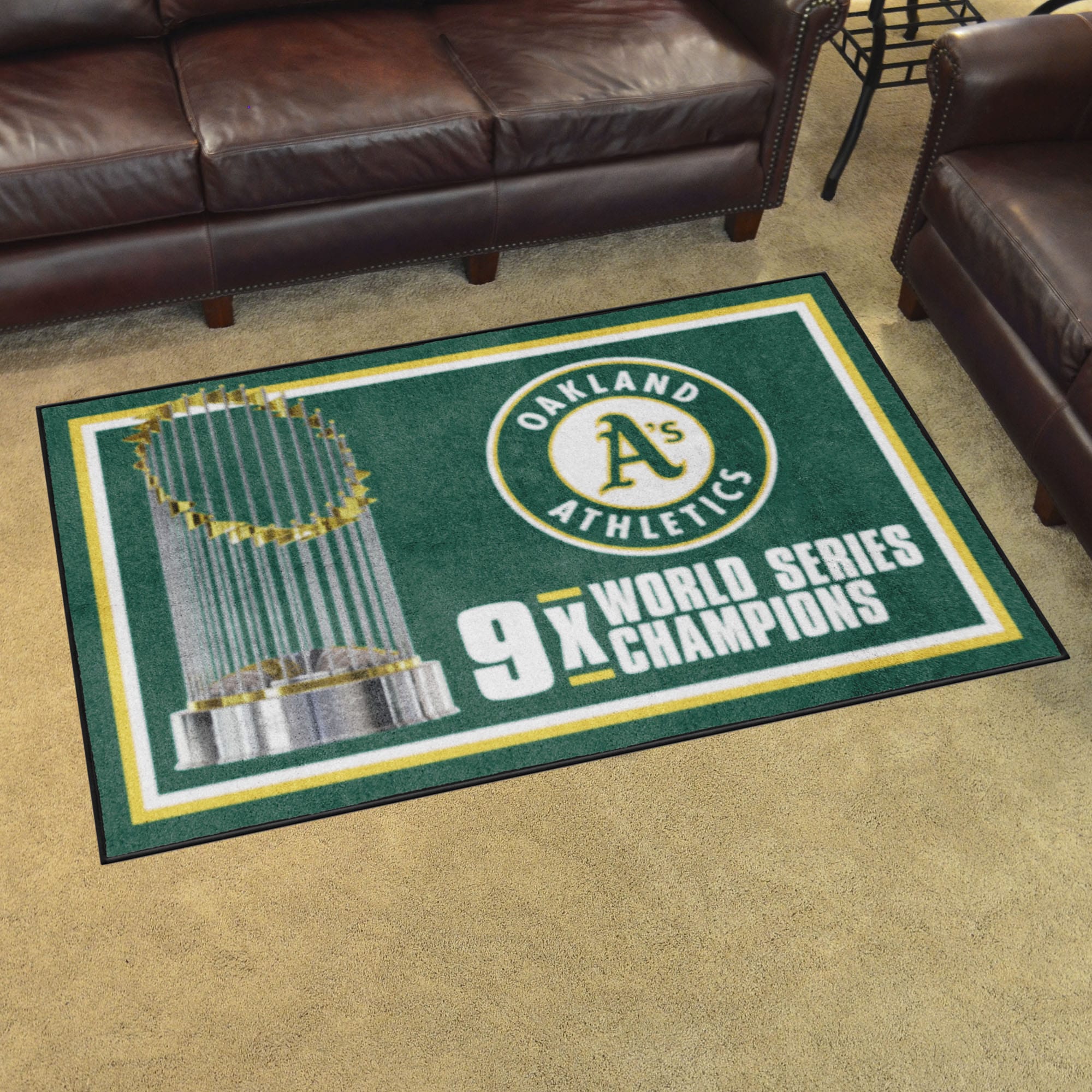 Oakland Athletics Dynasty 4ft. x 6ft. Plush Area Rug - Oakland Athletics