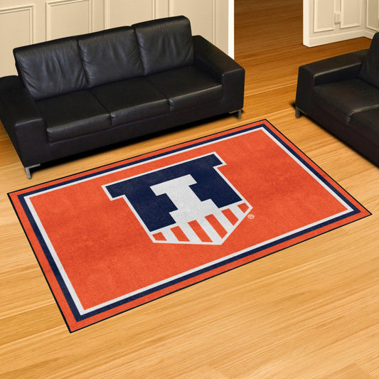 Illinois Illini 5ft. x 8 ft. Plush Area Rug - Illinois